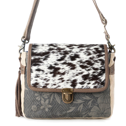 Myra Meadowhide Western Shoulder Bag for Women in Brown with hairon flap