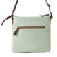 Myra Wildprint Trail upcycled canvas crossbody Bag for Women in sage with floral detail