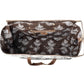 Myra Wildfern Hide Western Weekender Bag for Women in ivory with hairon detail