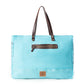 Myra Aztec Sky Western Weekender Bag for Women in turquoise with print detail