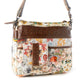 Myra Posy Mesa upcycled canvas Bag for Women in beige with floral detail