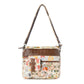 Myra Posy Mesa upcycled canvas Bag for Women in beige with floral detail