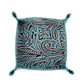 Myra Copperwind Leather Tray in Aqua