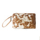 Myra Stardust Pony Western Pouch for Women in brown with foil hairon detail