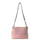 Myra Rosemist Leather Bag for Women in pink with textured detail and shoulder strap