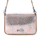 Myra Wild Print Leather Bag for Women in cream with textured detail and shoulder strap