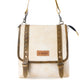 Myra Boss Hide Western Concealed Carry Bag for Women in creme with leather detail