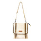Myra Boss Hide Western Concealed Carry Bag for Women in creme with leather detail