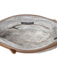 Myra Dizzy Circle Leather Shoulder Bag for Women Sunburst Floral Print, Adjustable Strap, Rustic Everyday Companion