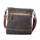 Myra Freaky Leather Shoulder Bag - Tribal Floral Print with Leather Trim for Everyday Bohemian Chic