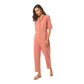 Pink Widow Collar Jumpsuit