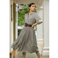 Charm-olived Buttoned Dress