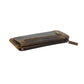 Myra Oak Fire Rustic Brown Leather Wallet - RFID-Protected Zip Pouch for Secure Cards & Cash Storage