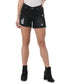 Coarse Black Denim Shorts