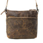 Myra Feline Hairon Leather Crossbody Bag Suede Finish, Leopard Print Front, Adjustable Strap for Everyday Chic
