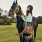 Beaded Frills Hand-Tooled Bag