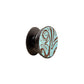 Atrium Turquoise Leather Phone Socket