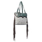 Turquoise Zapata Leather & Hairon Bag.