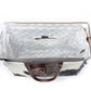 Myra Rosalinda Cross Stitched Hairon Leather Weekender Bag - Spacious Travel Tote with Stitch Trim and Durable Shoulder Straps