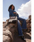 Sun Serape Fringed Leather Hairon Bag