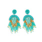 Folklore Embrace Beaded Earrings In Turquoise