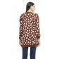 Nora Animal Print Cardigan In Russet