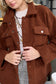Amina Fleece Button Front Shacket Sweater