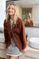 Amina Fleece Button Front Shacket Sweater