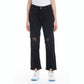 Vickee Dark Wash Distressed Hem Jeans