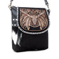 Myra Spirit of the Herd Hairon Leather Bag for Women Western Cowhide Purse with Intricate Tooling