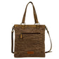 Cube Mesa Pouched Canvas Hairon Bag