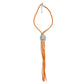 Skyfire Braided Leather Fringe & Concho Necklace