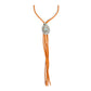 Skyfire Braided Leather Fringe & Concho Necklace