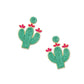 Cactus Joy Beaded Earrings in Green