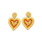 Woven Heart of Gold Earrings