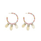 Shore Treasures Woven, Beaded Earrings With Cowrie Shell  Charms