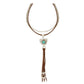 Feather Shield Stacked Necklace