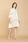 Spring Skies V-Neck Mid-Sleeve Dress