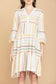 Spring Skies V-Neck Mid-Sleeve Dress