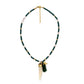 Star Tusk Necklace In Malachite Green