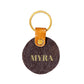 Four Blooms Hand-tooled Key Fob