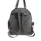 Myra My Vista Hairon Leather Backpack – Dual Handles, Floral Tooled Patch, Spacious Compartments