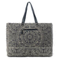 Myra Carmela Printed Canvas Weekender Bag â€“ Leather Handles with Buckle Strap, Spacious Travel Tote for Western Getaways