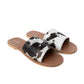 Kemma Hair-On Hide Sandals In Light And Ebony