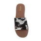 Kemma Hair-On Hide Sandals In Light And Ebony