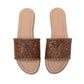 Myra Kasandra Handtooled Leather Slip-Ons for Women – Western Slides with Tooled Floral Design and Padded Insole