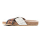 Myra Nevada Handtooled Leather Flats for Women - Double-Strap Sandals with Cushioned Cork Sole for Rodeo Chic Comfort