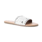 Myra Lettie Ridge Dark Hair-On Leather Flip Flops for Women - Western Slide Sandals with Soft Sole for Casual Comfort