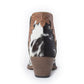 Myra Cassidy Trail Split-Top Leather Boots - Pointed Toe, Low Block Hairon Hide Heels for Ranch Adventures