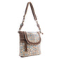 Myra San Ysidro Falls Paisley Print Shoulder Bag for Women – Leather Straps with Turquoise Stud Detailing for Carnival Adventures